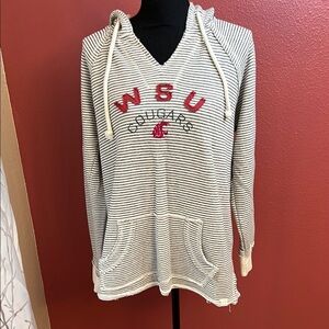 Washing State WSU Cougars Women's Striped Hoodie